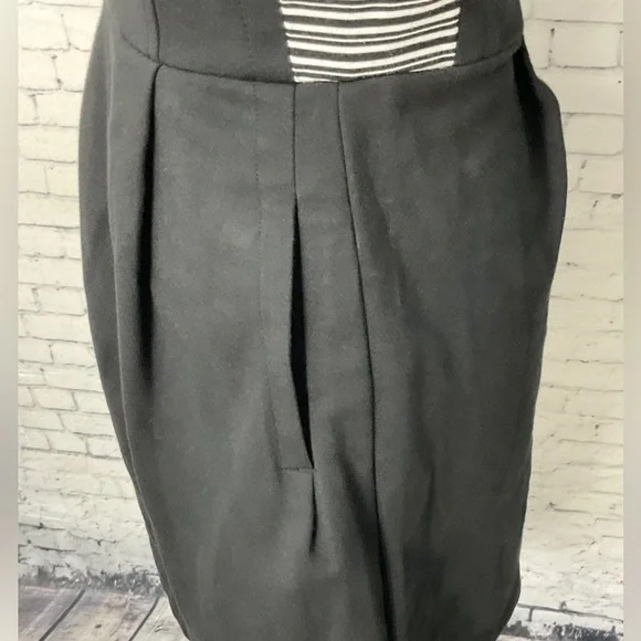 Madewell Black White Sleeveless Fit & Flare Dress Pockets Stretch Size 0 - Picture 11 of 11